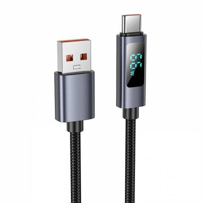Кабель USB на Type-C Hoco X112 5A LCD (black)