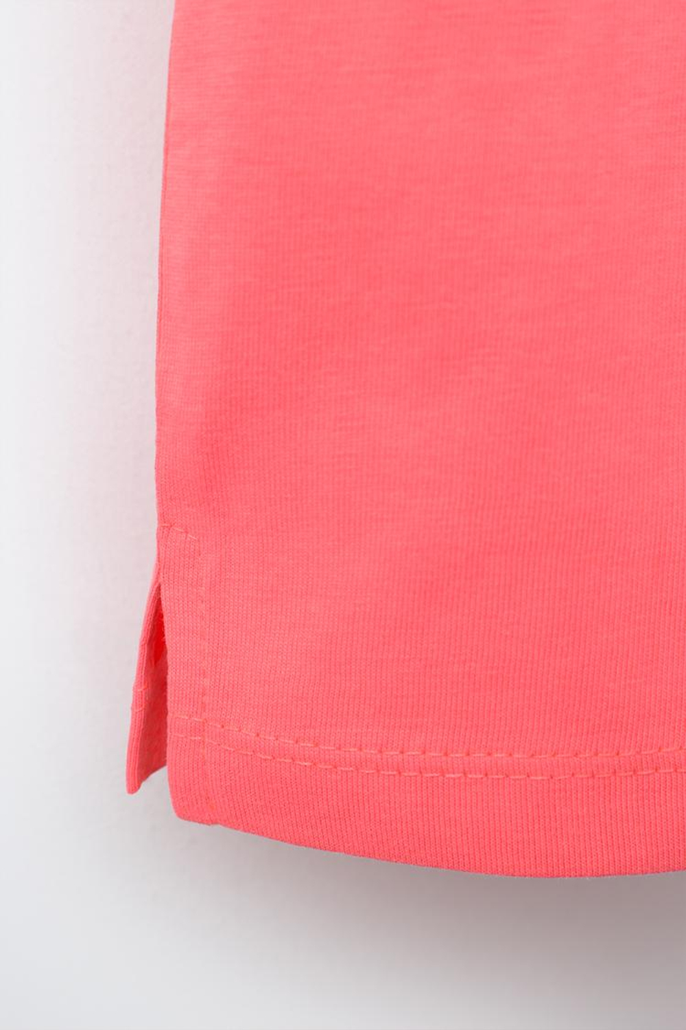 ZARA ОДНОТОННАЯ ФУТБОЛКА, НЕОНОВЫЙ РОЗОВЫЙ