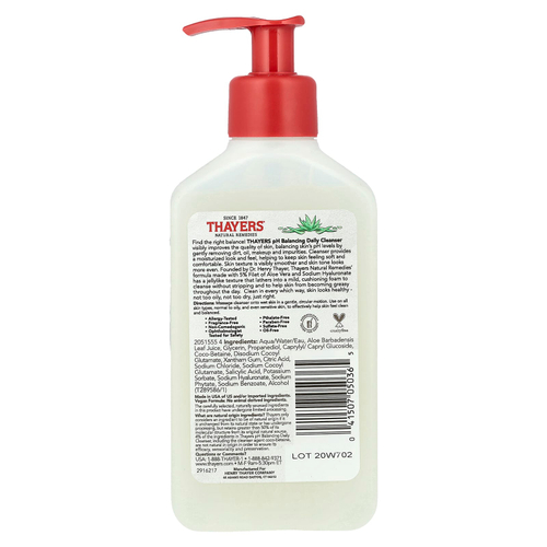 Thayers, pH-балансирующее ежедневное очищающее средство, без отдушек, 237 мл (8 жидк. унций)