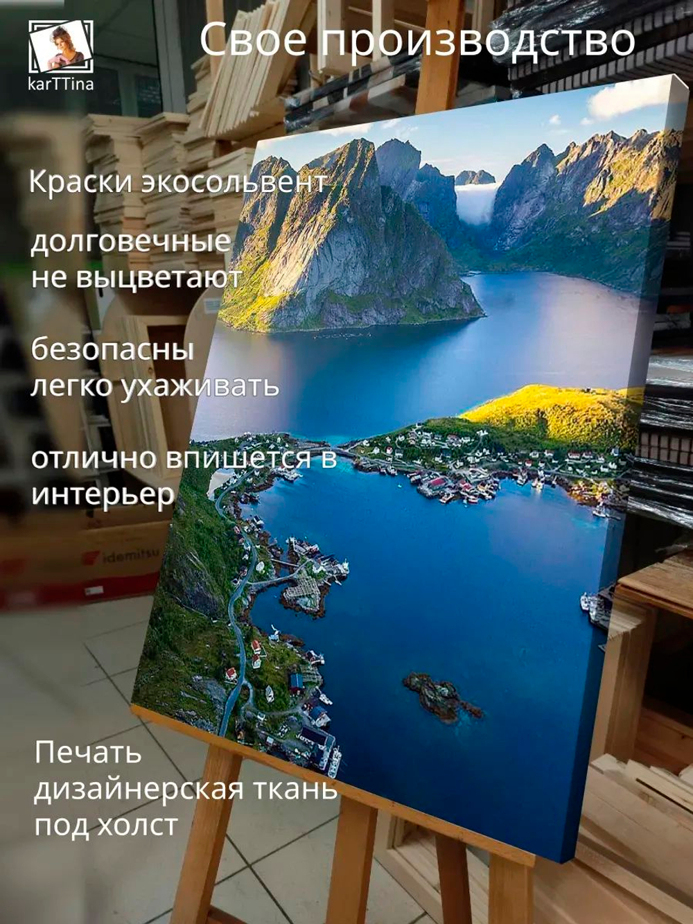 Картина "Бриенцское озеро", для интерьера 30х40см 1шт.
