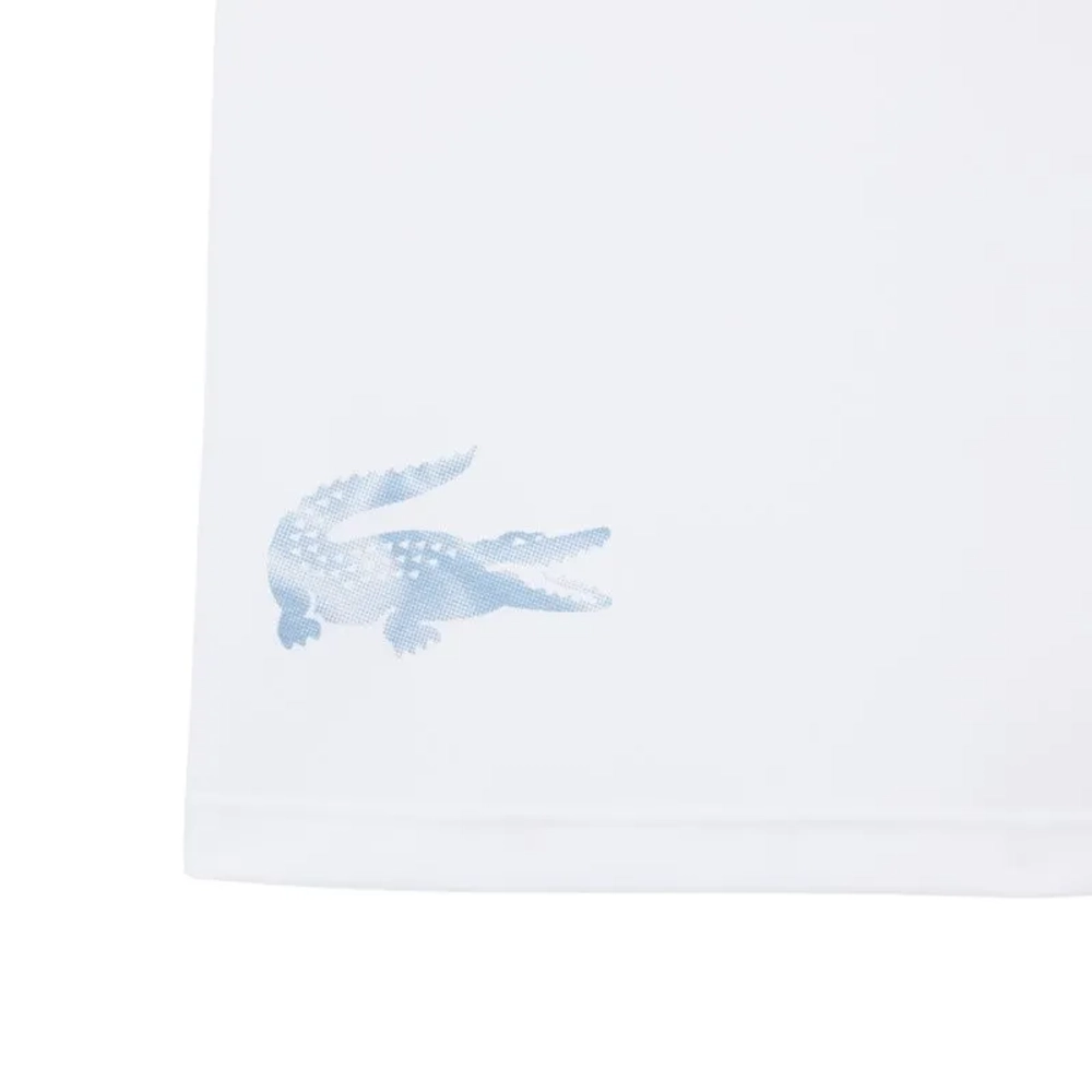 Мужское теннисное поло Lacoste Ultra Dry Colour-Block Sport - white/blue/navy blue
