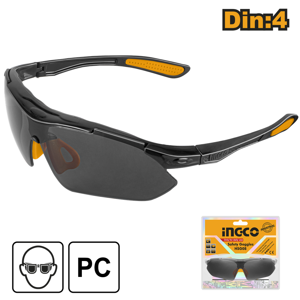 Защитные открытые очки INGCO HSG08 INDUSTRIAL Защитные открытые очки INGCO HSG08 INDUSTRIAL