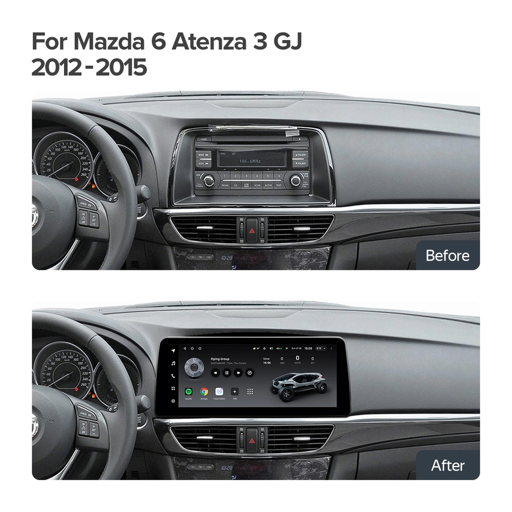 Переходная рамка магнитолы MAZDA 6, ATENZA 3 2012-2015 12,3 дюймов