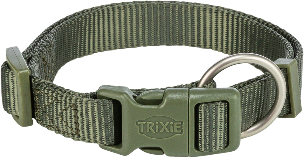 Ошейник Premium, S: 25–40 см/15 мм, оливково-зелёный, Trixie