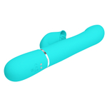 Мятный вибратор-кролик 22,7см с вращением бусин Pretty Love Twinkled Tenderness Falin BW-500012-1