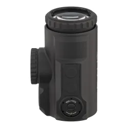 Прицел призматический Gaut Sapphire 1x18, HD, подсветка красная, Picatinny - вид сверху, кнопки управления
