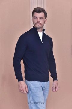 Свитер темно-синий от Brunello Cucinelli BP5-371480