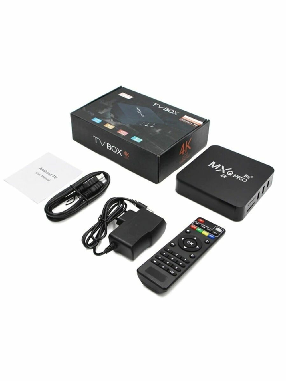Смарт ТВ приставка и мультимедиа плеер на Android Smart TV Box MXQ PRO 4K (RAM1/ROM8Гб) 5G