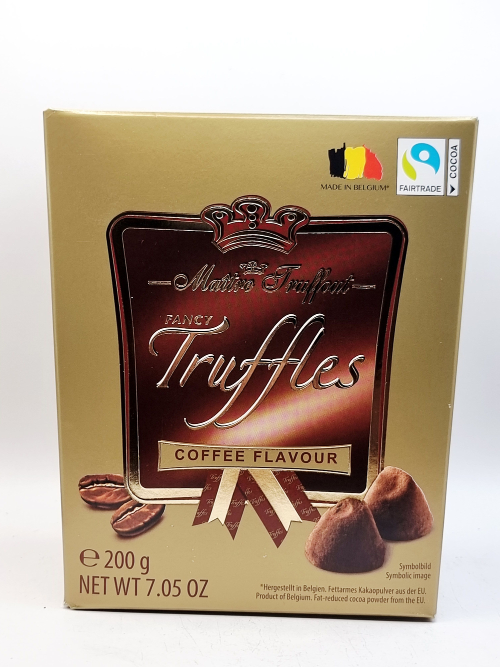 Шоколадные трюфели Maitre Truffout Truffles Coffee Flavour со вкусом кофе, 200 г (Бельгия)