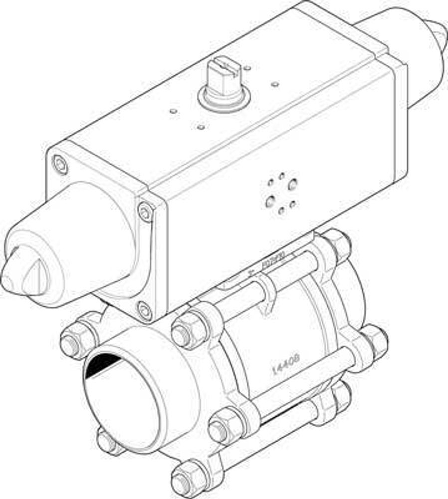 VZBA-4"-WW-63-T-22-F10-V4V4T-PS240-R-90- Шаровой кран с приводом VZBA-4"-WW-63-T-22-F10-V4V4T-PS240-R-90- Шаровой кран с приводом