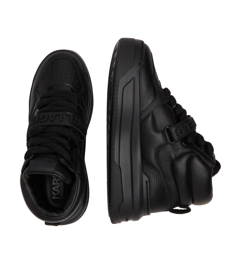Кожаные кроссовки krew max kc kollar Karl Lagerfeld - черный(KL63350)