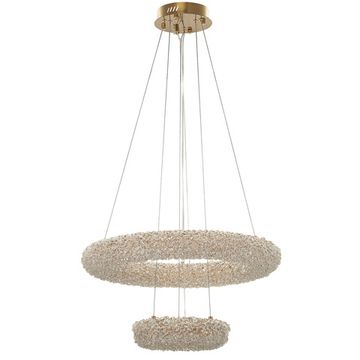 Хрустальная подвесная светодиодная люстра 75W 3500W CL323172 золото CLOUDY Citilux