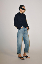 ДЖИНСЫ BALLOON С ОТВОРОТАМИ И СРЕДНЕЙ ПОСАДКОЙ — ZW COLLECTION — ZARA