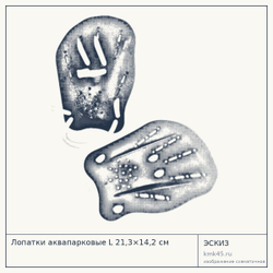 Лопатки аквапарковые L 21,3×14,2 см — от 540 ₽