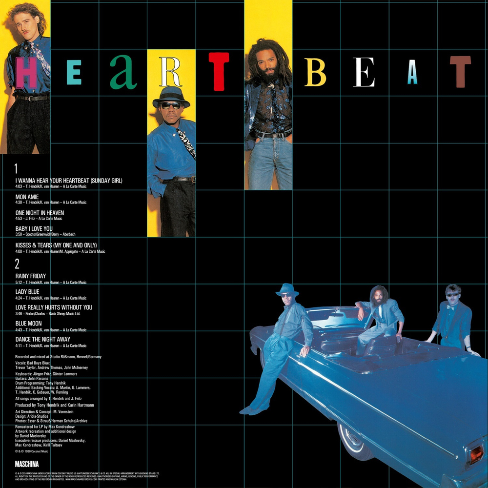 LP: Bad Boys Blue — «Heartbeat» (1986/2024) [Black Vinyl] Gatefold