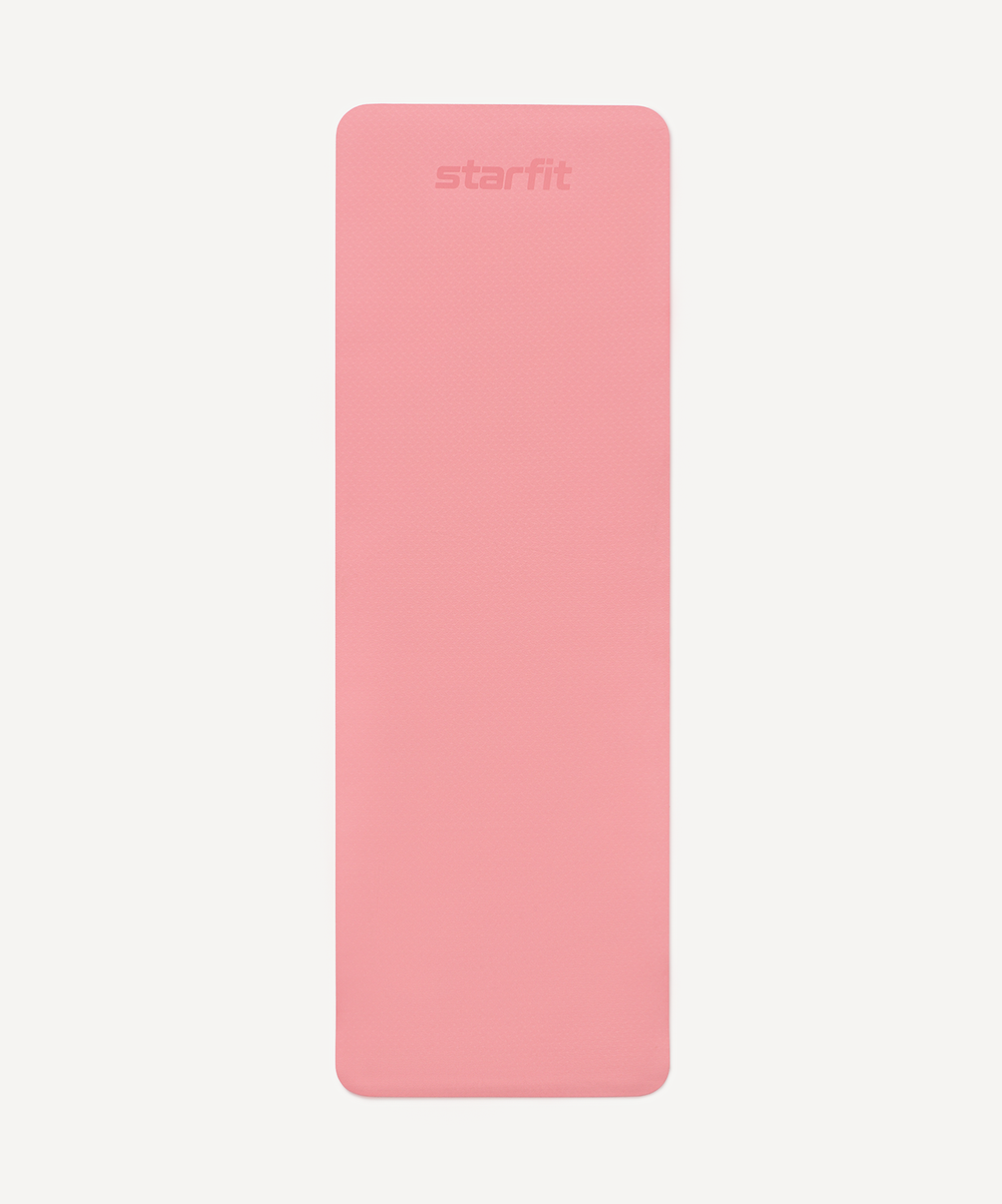 Коврик для йоги и фитнеса STARFIT FM-201, ТПЭ, 183x61x0,6 см, розовый/голубой