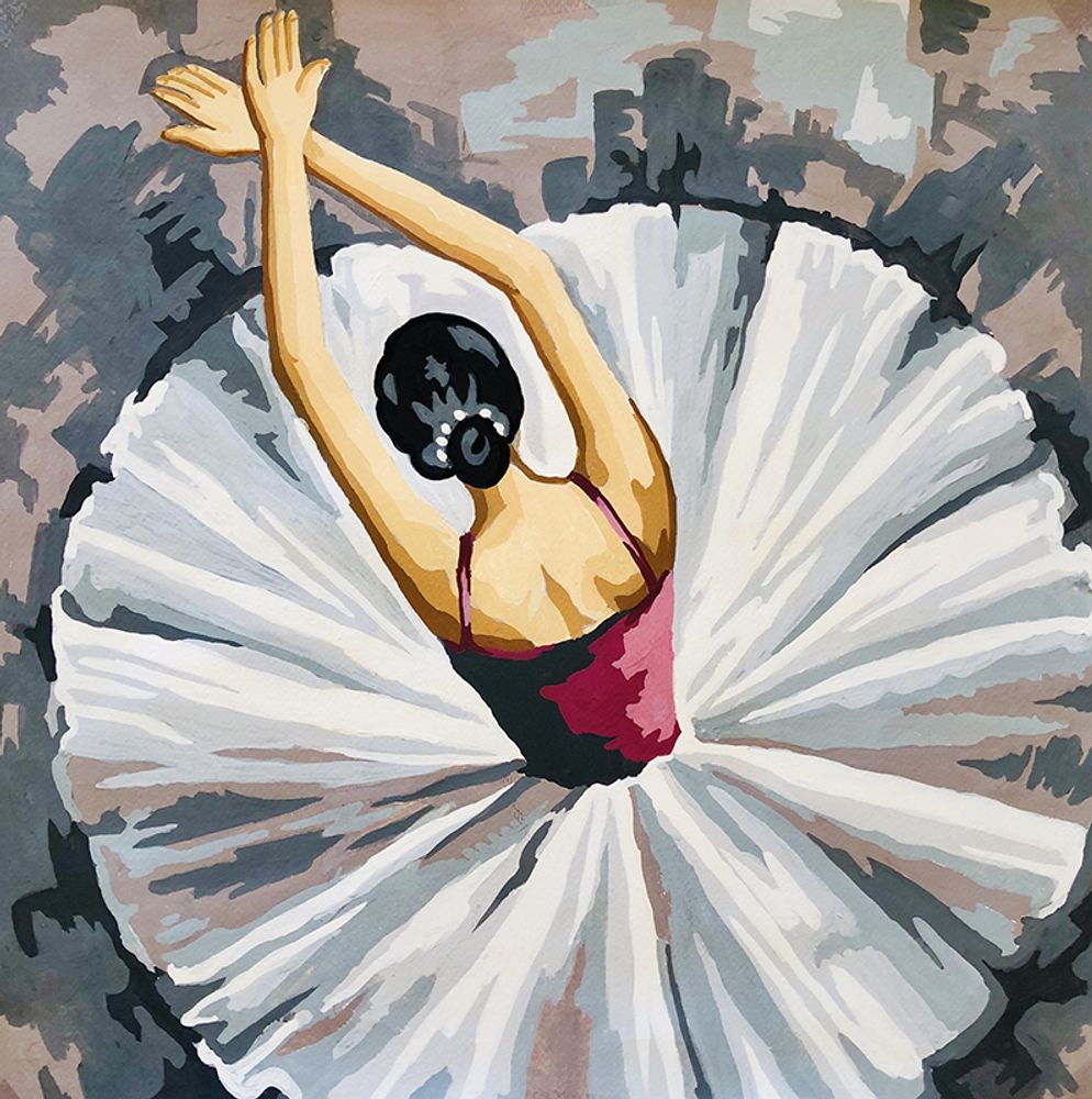 Рисунок для вышивания Soulos (канва жесткая), Балерина, 50х50 см Рисунок для вышивания Soulos (канва жесткая), Балерина, 50х50 см