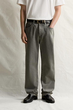 ZARA ДЖИНСЫ RELAXED FIT, СЕРЫЙ