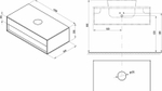 Тумба под раковину Ravak SD Step 100 X000001417 подвесная Белая Дуб