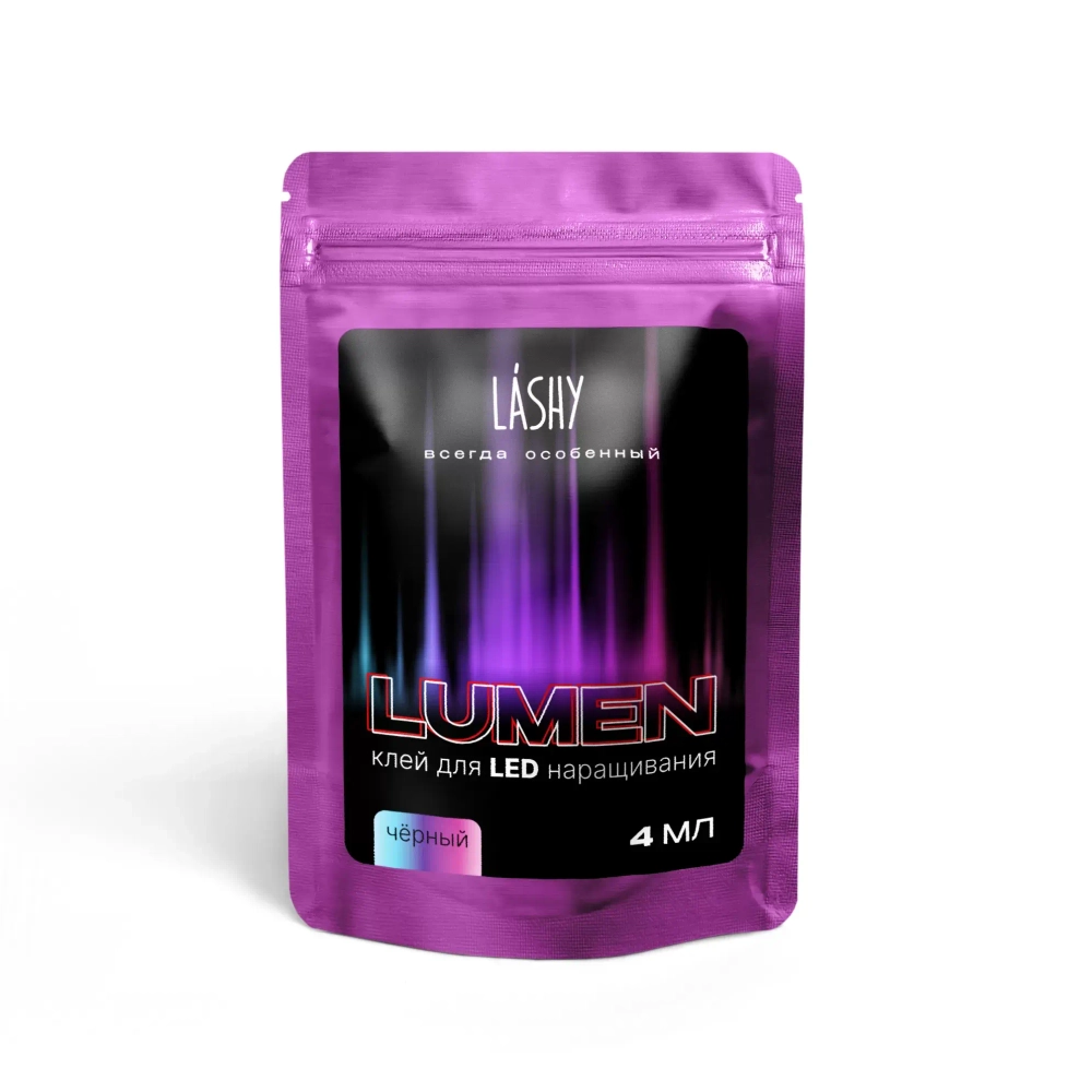 Клей черный LED Lashy Lumen UV 4 мл (0,5-1,5 сек)
