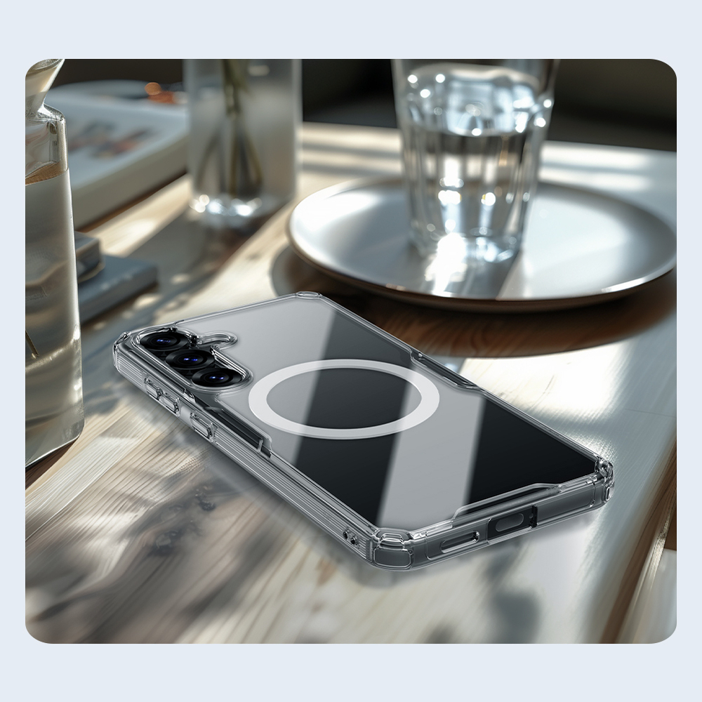 Чехол усиленный от Nillkin с поддержкой зарядки MagSafe для Samsung Galaxy S25, серия Nature TPU Pro Magnetic