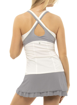 Женский топ теннисный Lucky in Love Nice To Pleat You Del 1 Viva Tank W/Bra W - neon yellow