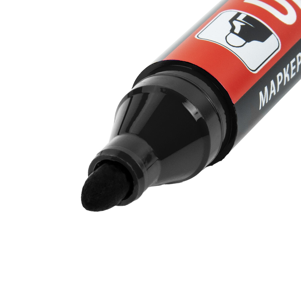 Маркер перманентный ULTRA MARKER, 12 шт. ЧЕРНЫЙ, 3,5 мм, с клипом, BRAUBERG.