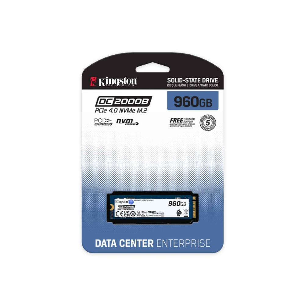 Твердотельный накопитель SSD 960GB Kingston Enterprise DC2000B M.2 2280 NVMe Gen4x4 (R7000/W1300MB/s) 700,8TBW