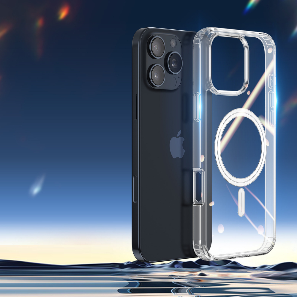 Усиленный прозрачный чехол с поддержкой MagSafe от Dux Ducis для iPhone 16 Pro Max, серия Clin Mag Series Case