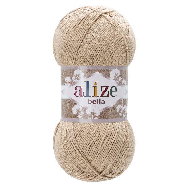 Пряжа Alize (Ализе) Bella 100 / уп.5 мот. по 100 г, 360м, 076 бежевый A