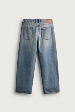 ZARA ДЖИНСЫ BAGGY FIT, СИНИЙ