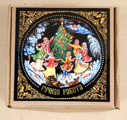 Коллекционная елочная игрушка/сувенир № 1024 "Конфета "Морозко" с росписью Палех