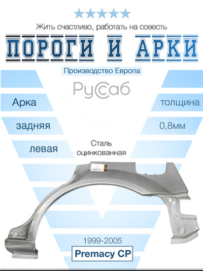 Арка левая Mazda Premacy CP 1999-2005 (Potrykus)