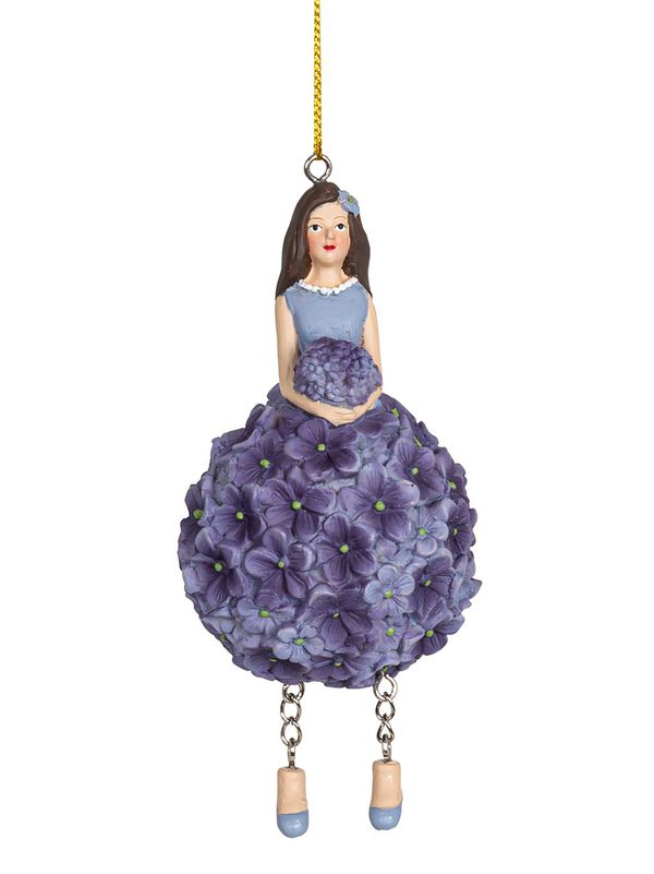 Фигурка декоративная Fiebiger Floristik: Blumenmädchen (цветочная фея) Гортензия, 850019-600