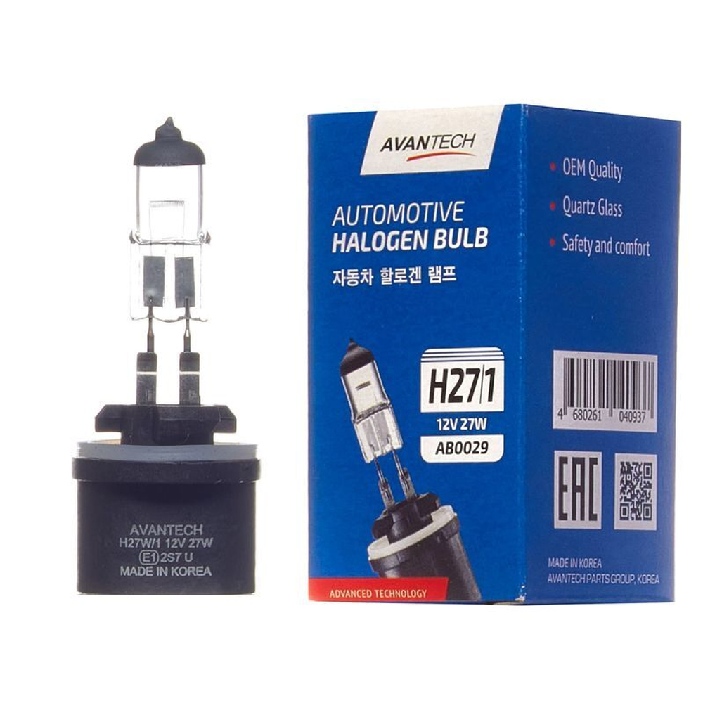 Лампа головного света Avantech H27/1 12V 27W (880 Series) AB0029