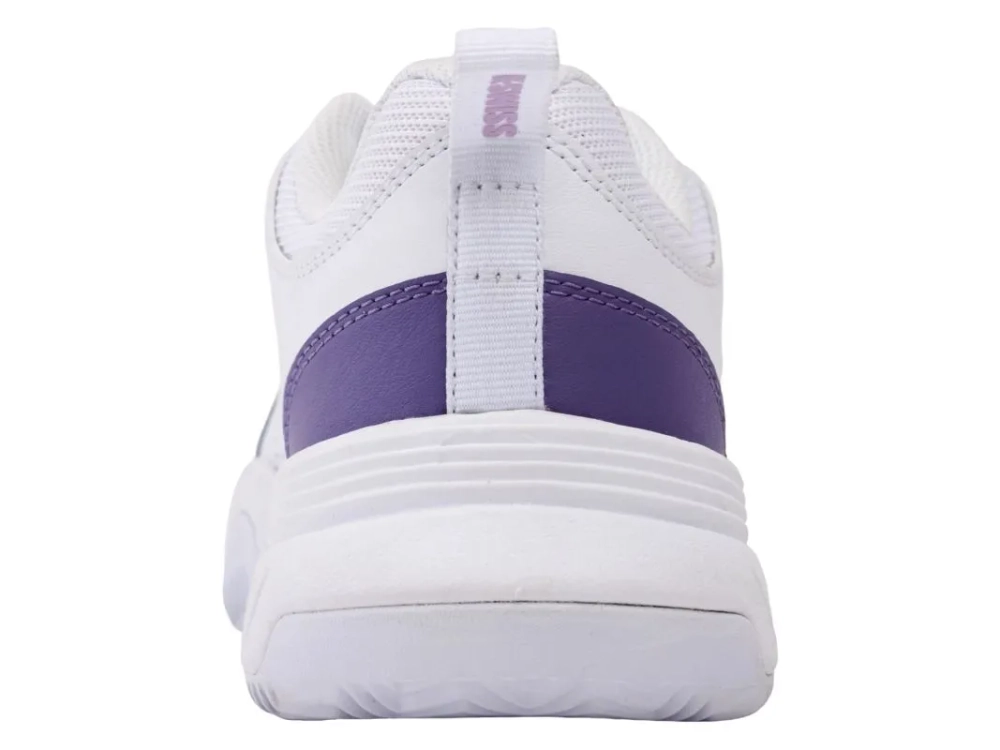 Женские теннисные кроссовки K-Swiss Court Express 2 Clay - white/purple haze/neon lavender