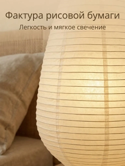 Настольный торшер из рисовой бумаги, светильник прикроватный