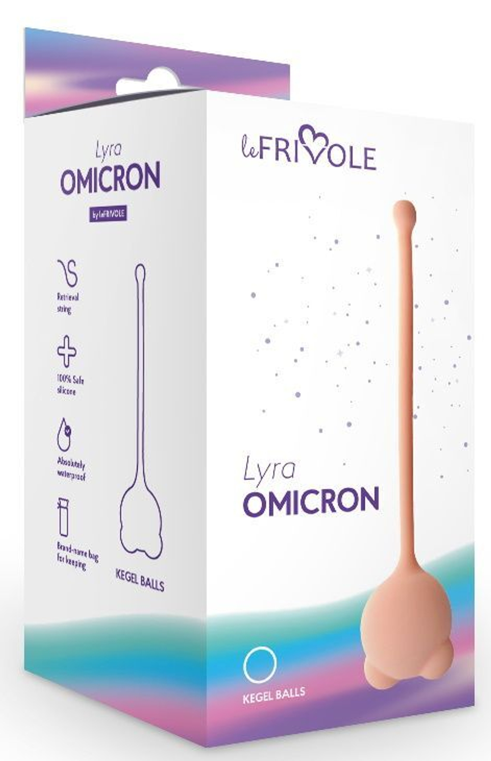 Бежевый вагинальный шарик Omicron