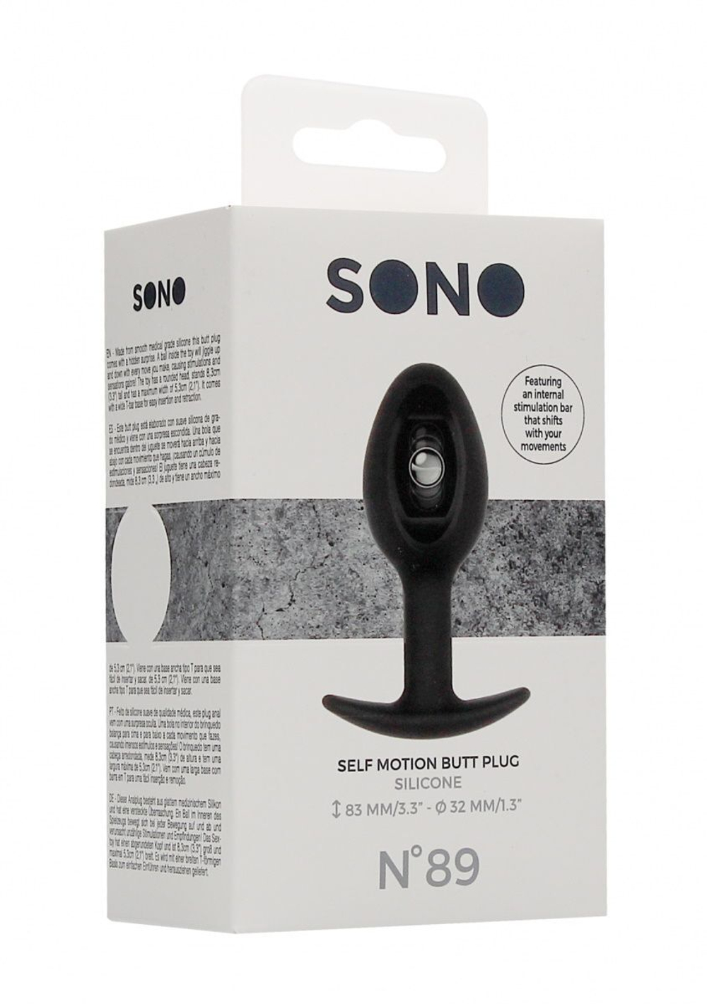 Черная анальная пробка N 89 Self Penetrating Butt Plug - 8,3 см. (Цвет: черный)