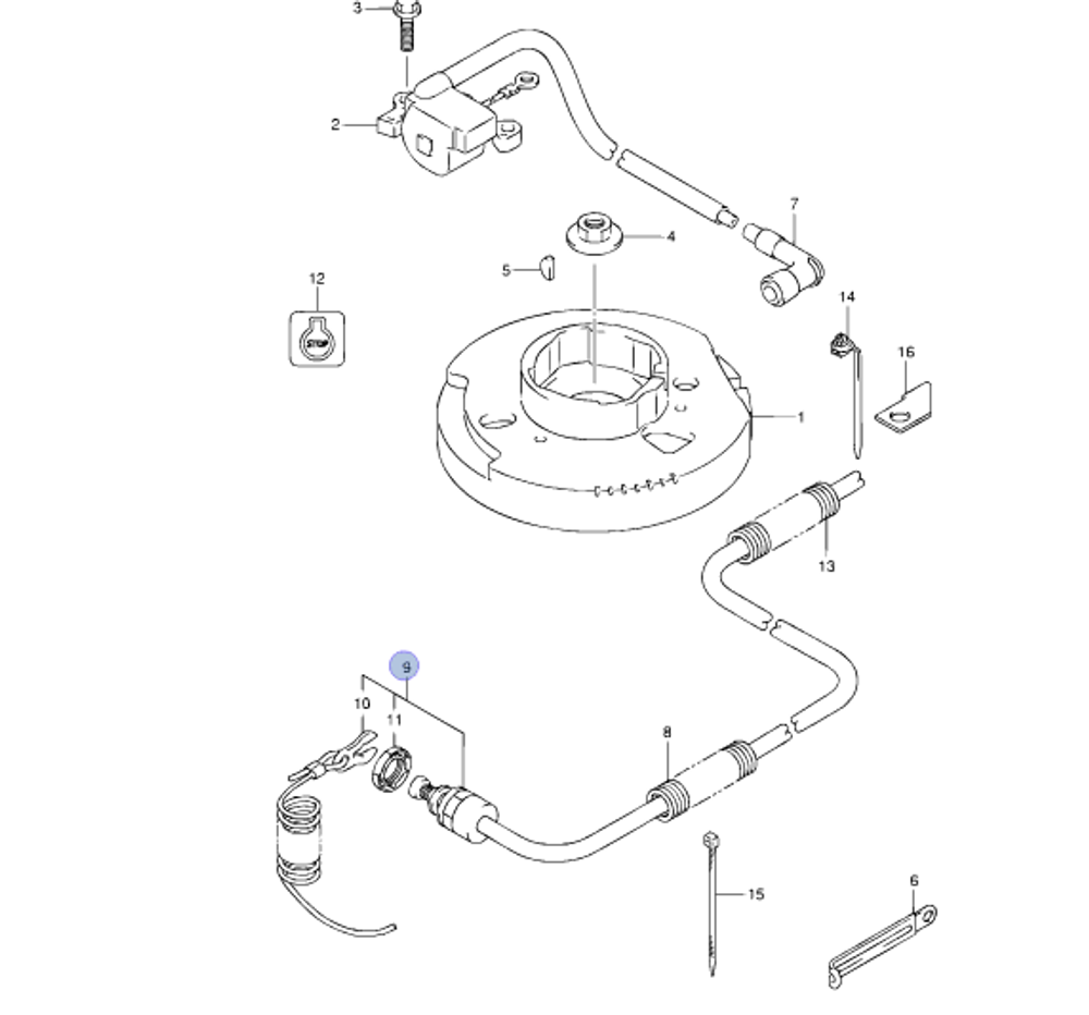 Кнопка выключения двигателя Suzuki 37830-91J20-000