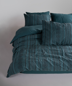 Lımasso КПБ 4 пр. Coastal Trio Dark Green ЕВРО пододеяльник 200*220, простынь 240*260, наволочки 50*70 2шт