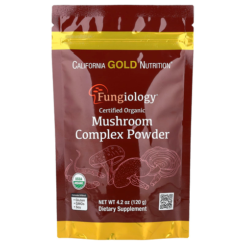 California Gold Nutrition, сертифицированный органический грибной комплекс в порошке, 120 г (4,2 унции)