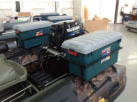 Экспедиционный ящик IRIS RV Box 700, крепление к лодке.