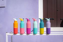 Термобутылка Klean Kanteen Rise Vac Classic Flip Sport 16oz (473 мл) Pink Lemonade Kaleidoscope