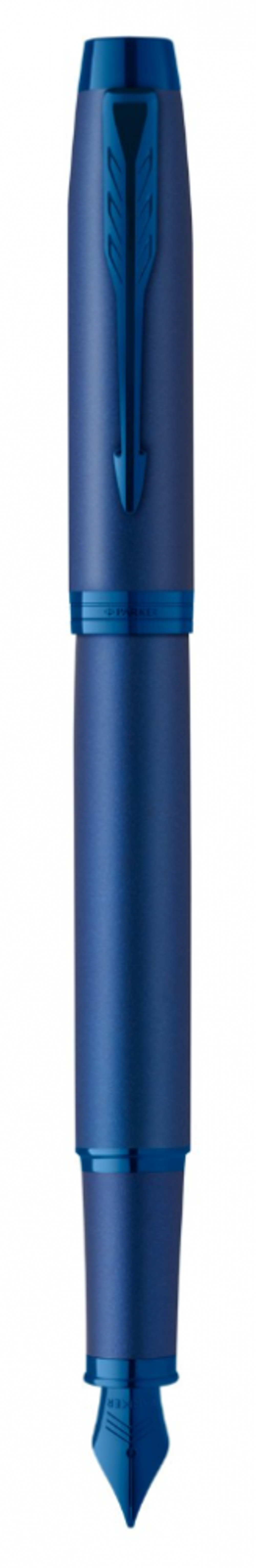 Перьевая ручка Parker IM Monochrome Blue, перо:F, цвет чернил: blue, в подарочной упаковке.