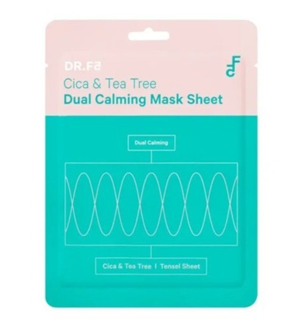 Маска успокаивающая с центеллой и чайным деревом Dr.F5 Cica&tea tree dual calming mask sheet, 23 мл