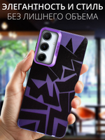 Дизайнерский чехол из пластика для SAMSUNG GALAXY A55 с усиленной защитой камеры и глянцем