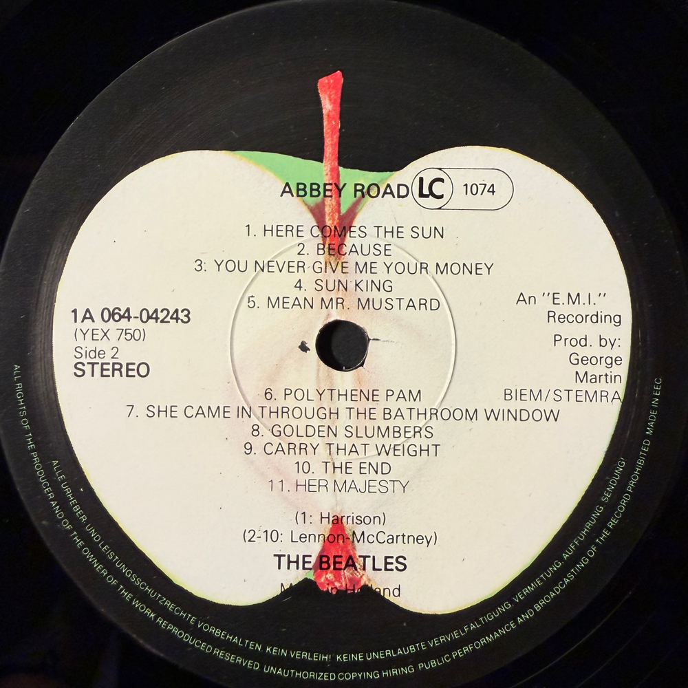 The Beatles ‎– Abbey Road (Голландия)