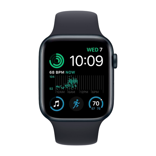 Умные часы Apple Watch SE (2022) GPS, 44mm, Aluminium Case with Sport Band M/L, Midnight (Темная ночь)