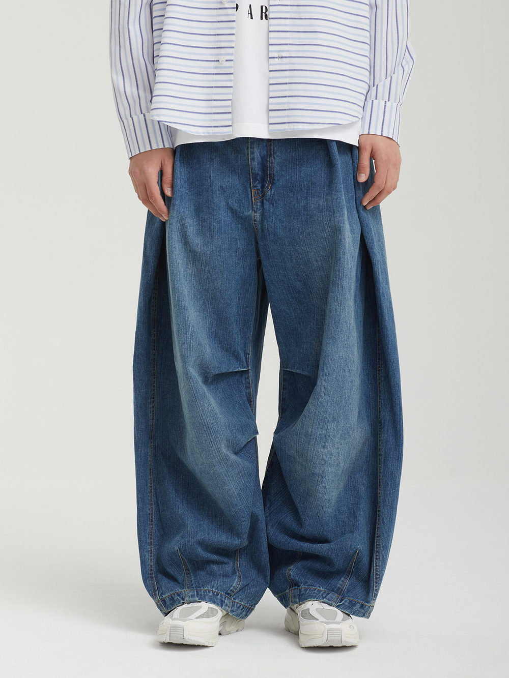 Джинсы Lap Pleated Washed